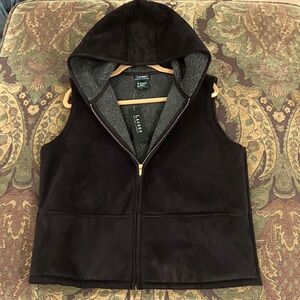 Ralph Lauren Black fleece lined Hooded Vest